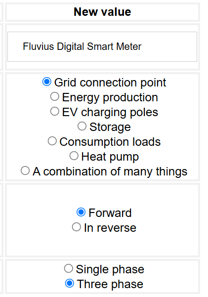 Einstellungen des Smart Meters