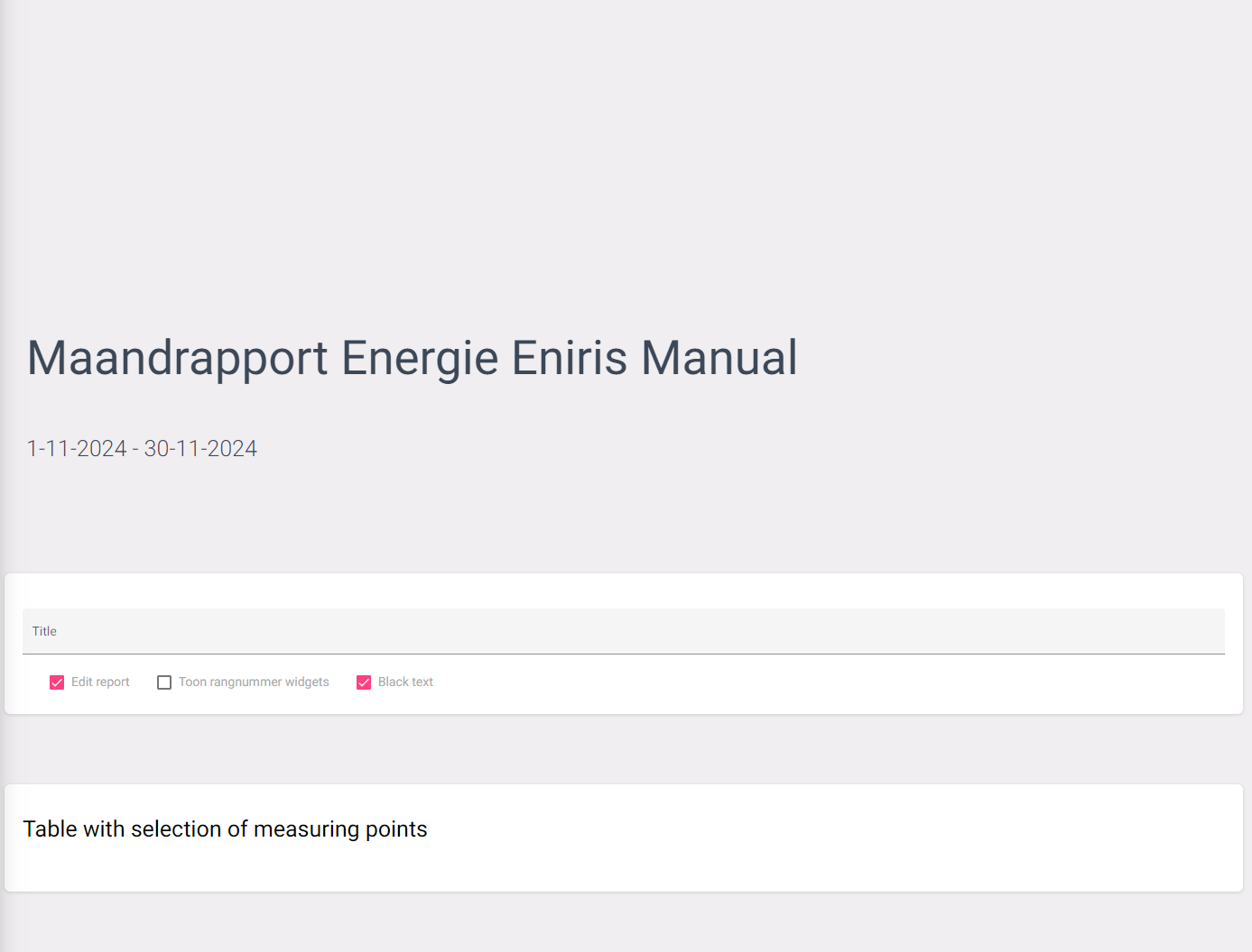 Edit report