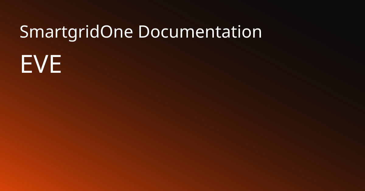 EVE | SmartgridOne Documentation