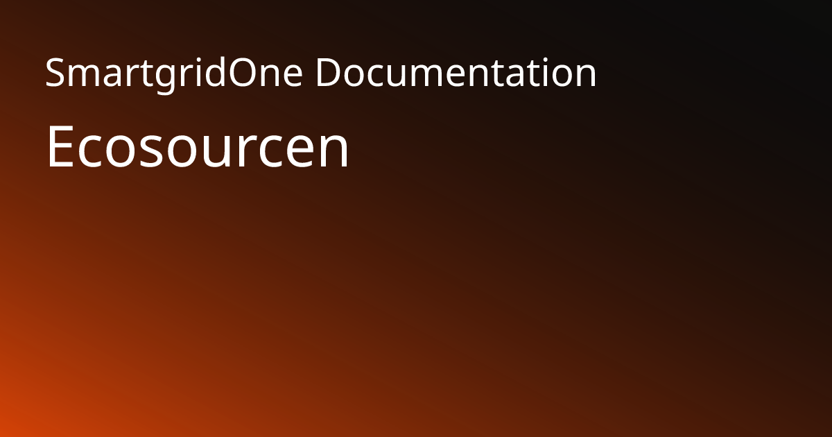 Ecosourcen | SmartgridOne Documentation