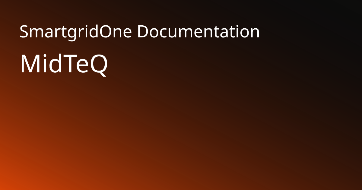 MidTeQ | SmartgridOne Documentation